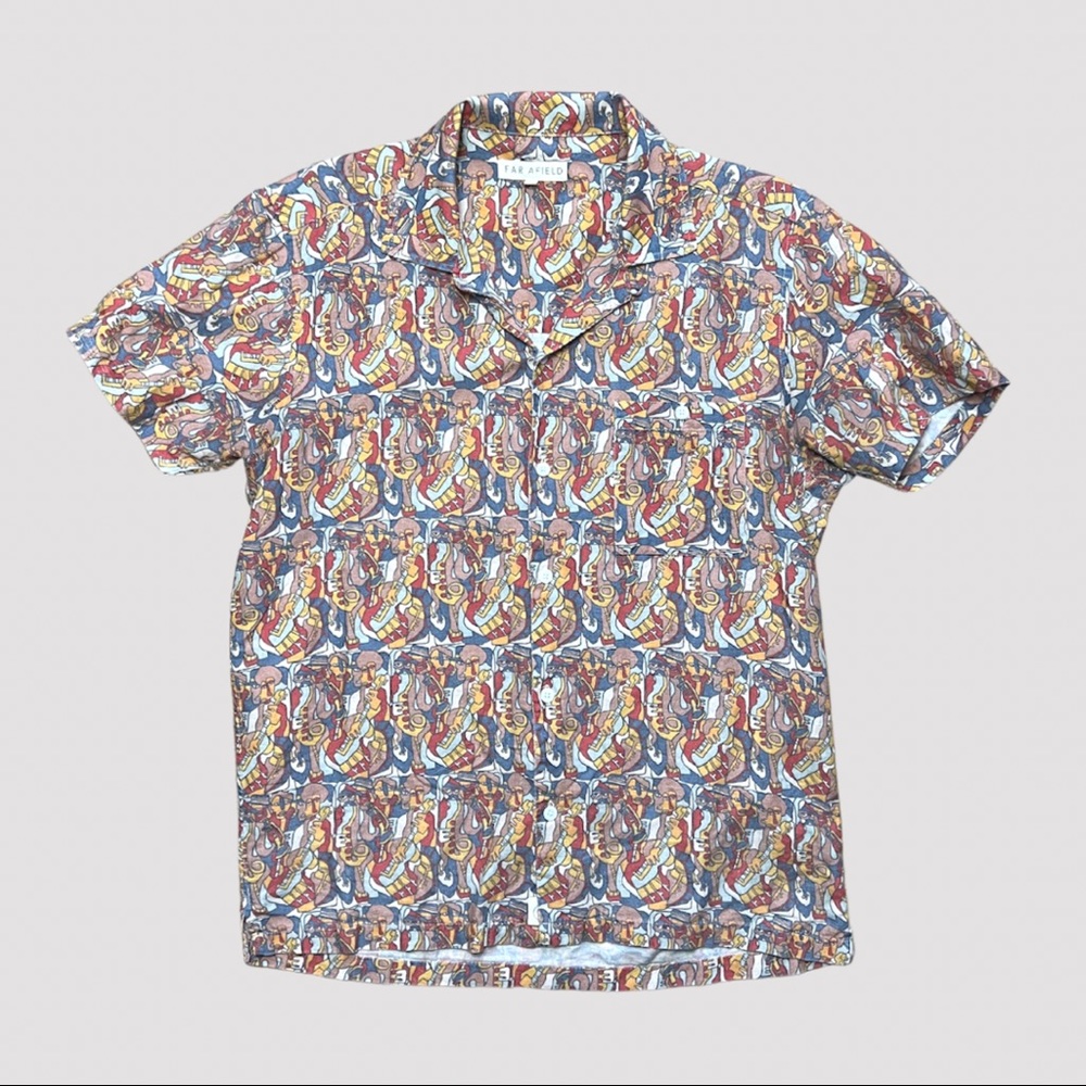 Far Afield Men’s Trumpet Short Sleeve Button-up